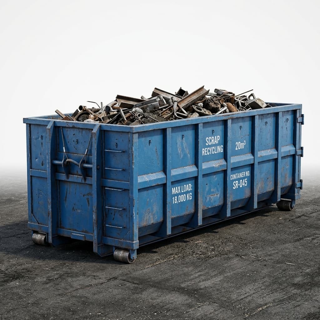 RJMK 20m³ container voor schroot en metaal